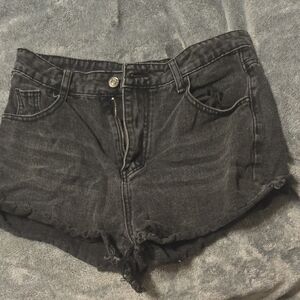 SHEIN Charcoal Jean Shorts